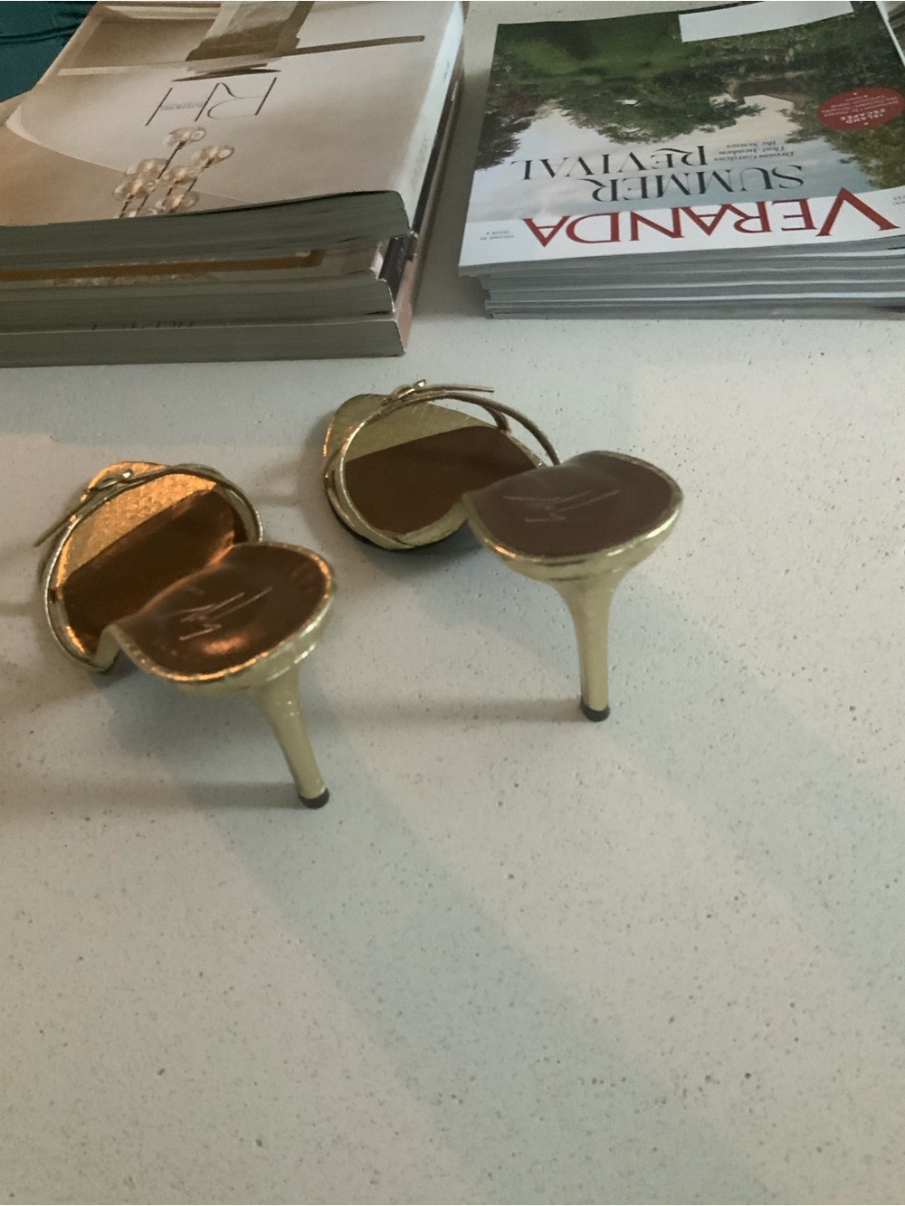 Giuseppe Zanotti Metallic Gold Strappy Stiletto Sandals - Picture 6 of 8